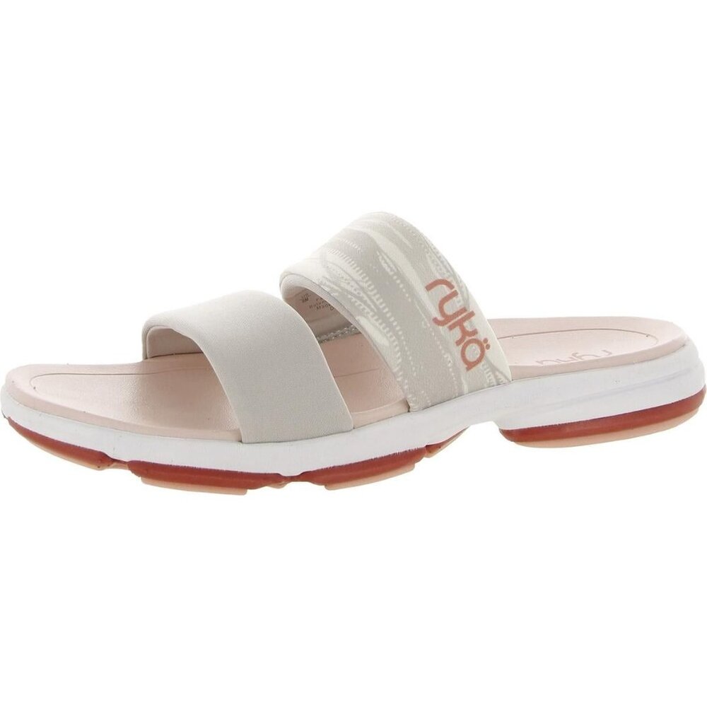 Ryka DIVA Pink Slip-On Sandals Size 8 Fabric Upper Lightweight Casual Slides